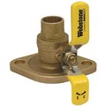 Nibco 1in. Forged Brass Sweat Isolator Full Port Ball Valve with Rotating Flange and Adjustable Gland 51404W